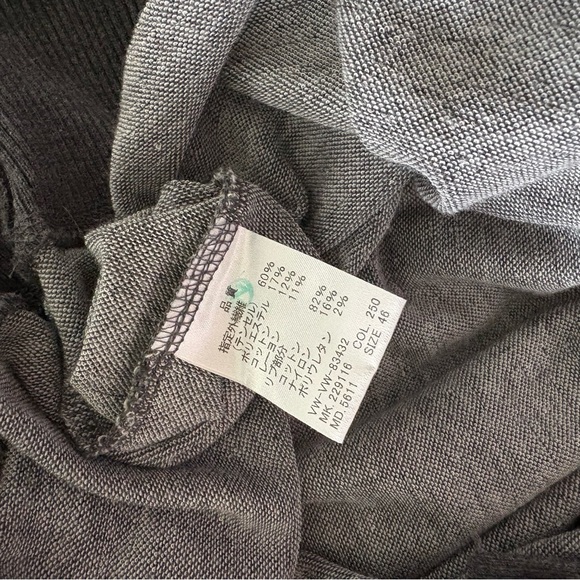 VIVIENNE WESTWOOD Man sz 46 sz S Gray Asymmetrical Cardigan Tencel - Picture 9 of 10